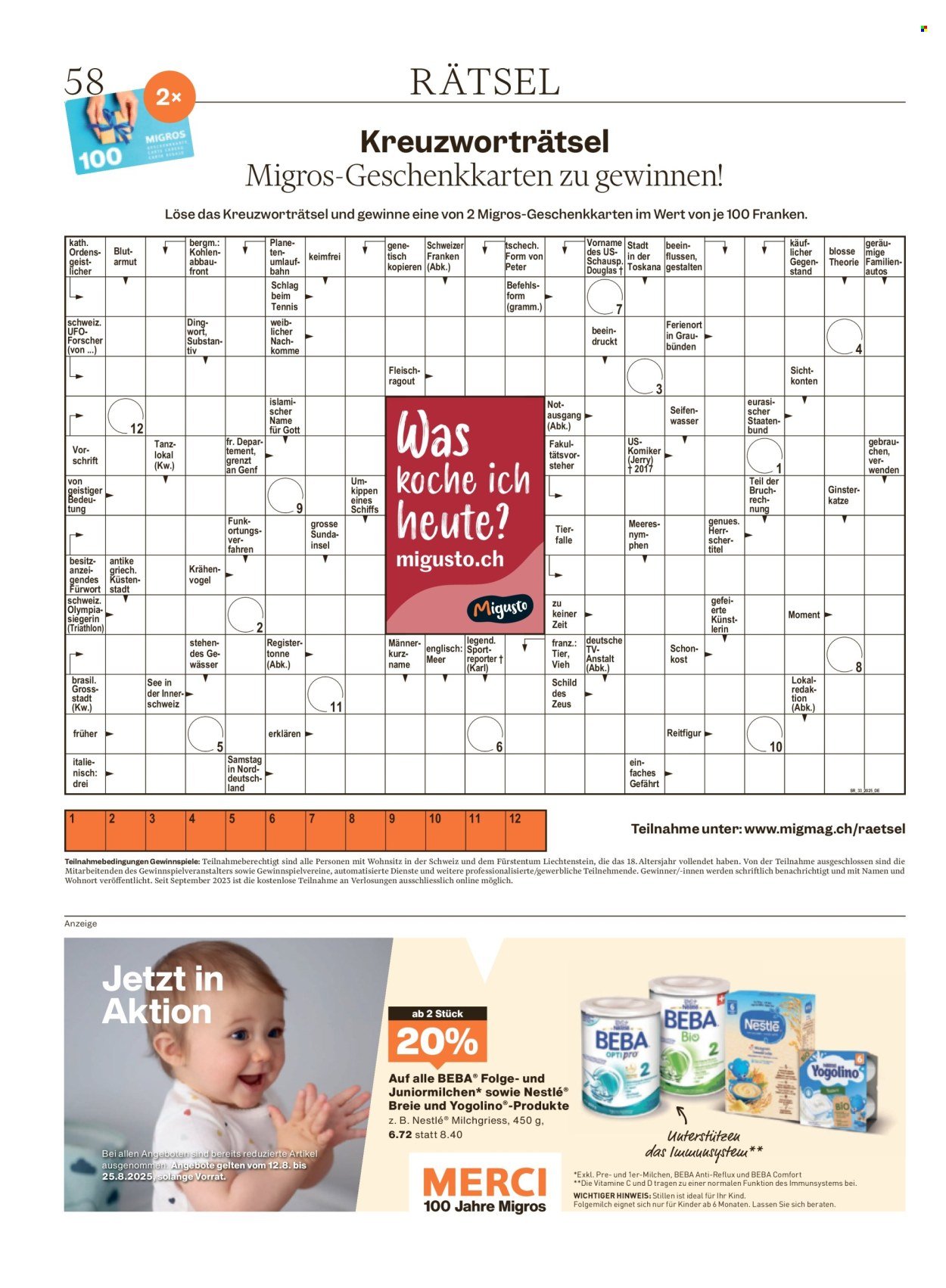 MIGROS Prospekt - Vom 12.8.2025 (2025-08-12 - 2025-08-18)