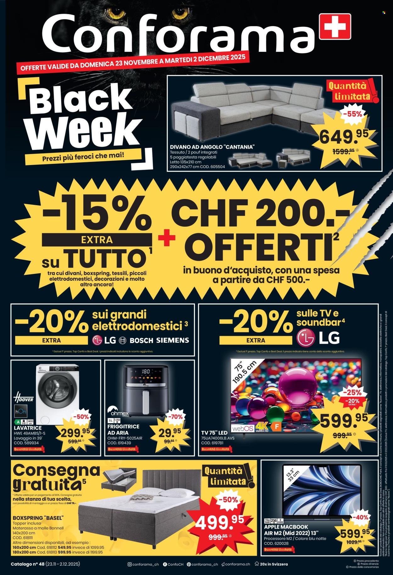 CONFORAMA Prospekt - Catalogo n° 48 (2025-11-23 - 2025-12-02) | 1