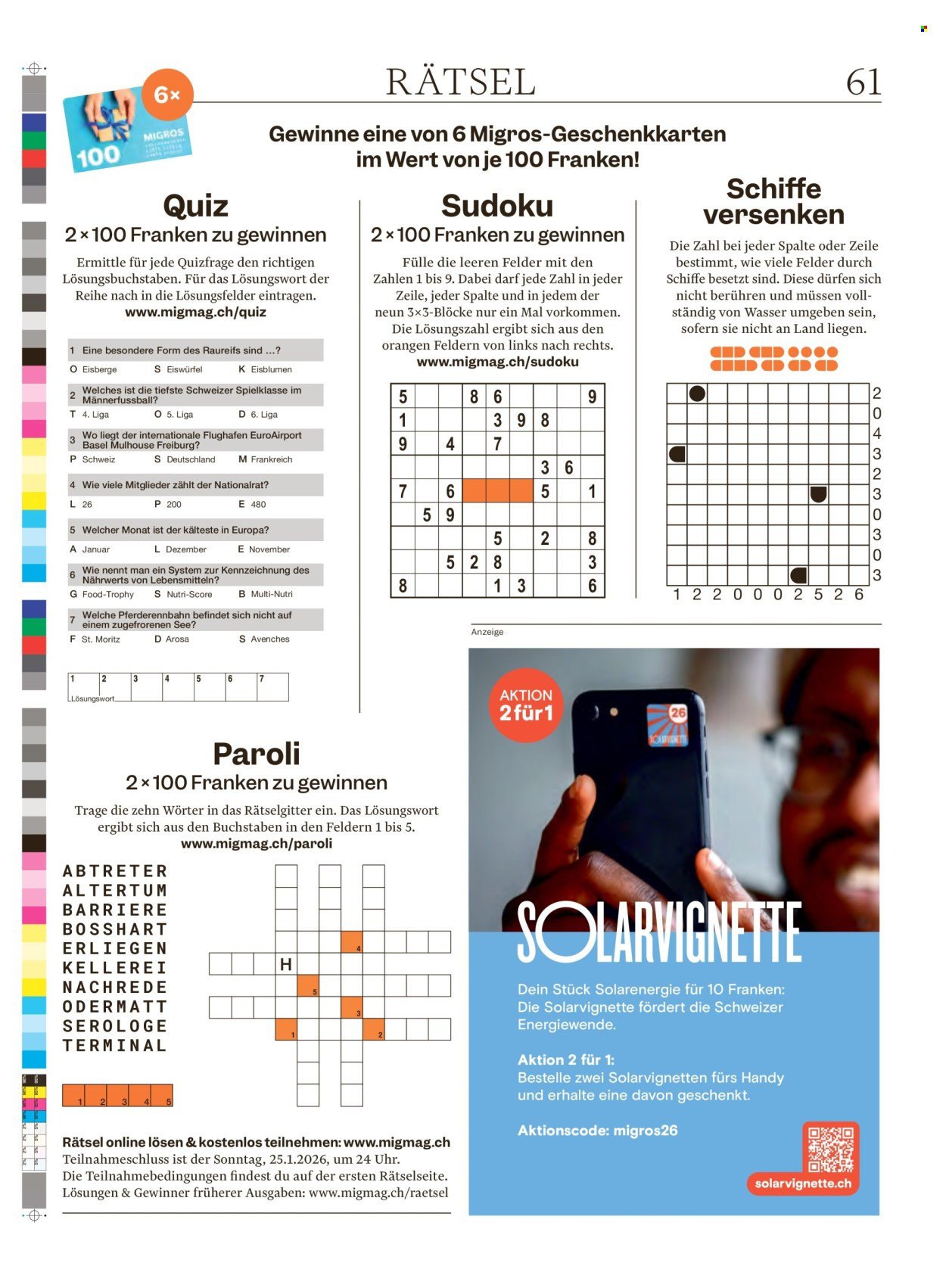MIGROS Prospekt - Vom 20.1.2026 (2026-01-20 - 2026-01-26) | 61