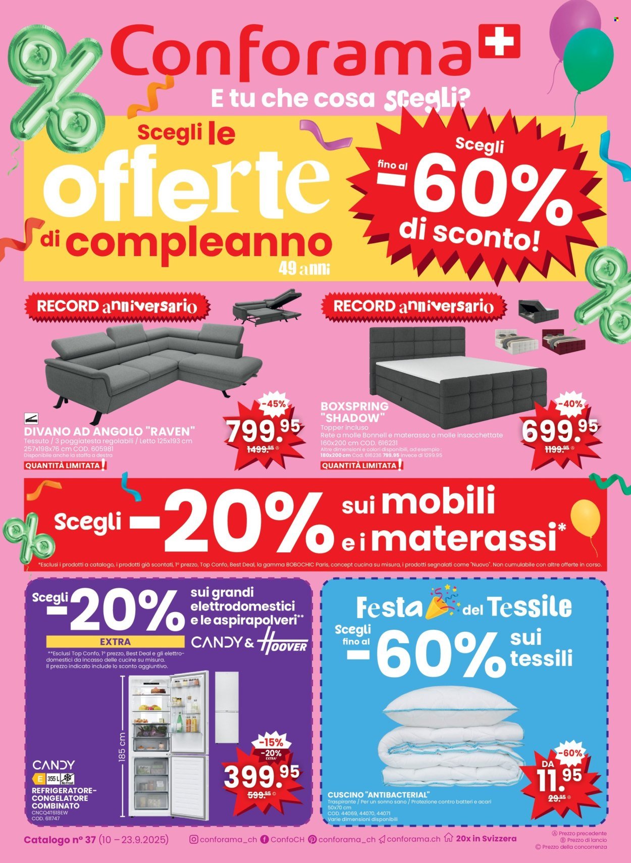 CONFORAMA Prospekt - Catalogo n° 37 (2025-09-10 - 2025-09-23) | 1