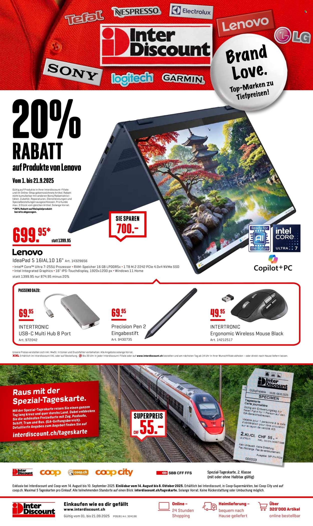 INTERDISCOUNT Prospekt - Vom 1.9.2025 (2025-09-01 - 2025-09-21) | 1