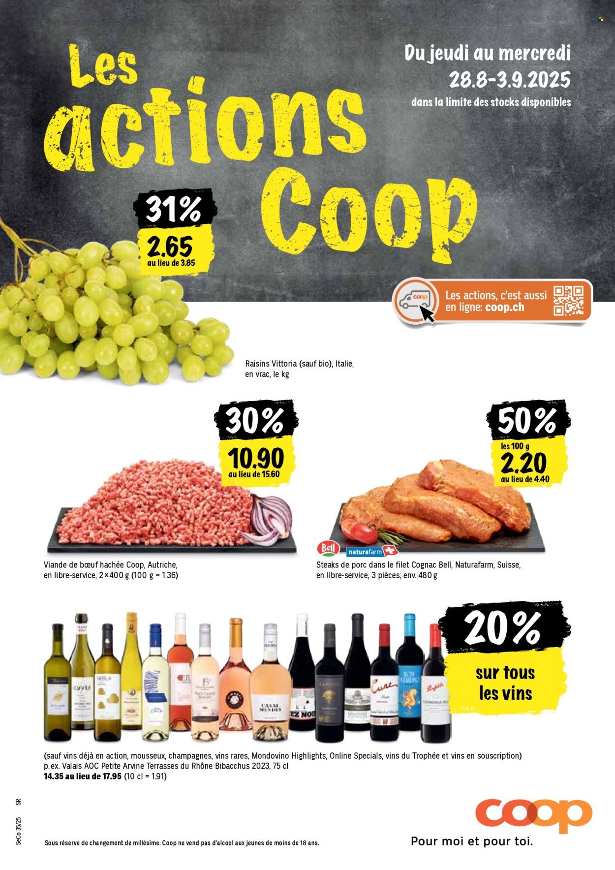 COOP Prospekt - Les actions Coop (2025-08-28 - 2025-09-03)