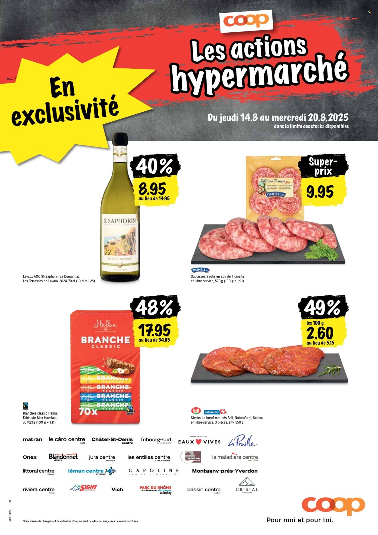 COOP Prospekt - Les actions Coop (2025-08-14 - 2025-08-20)