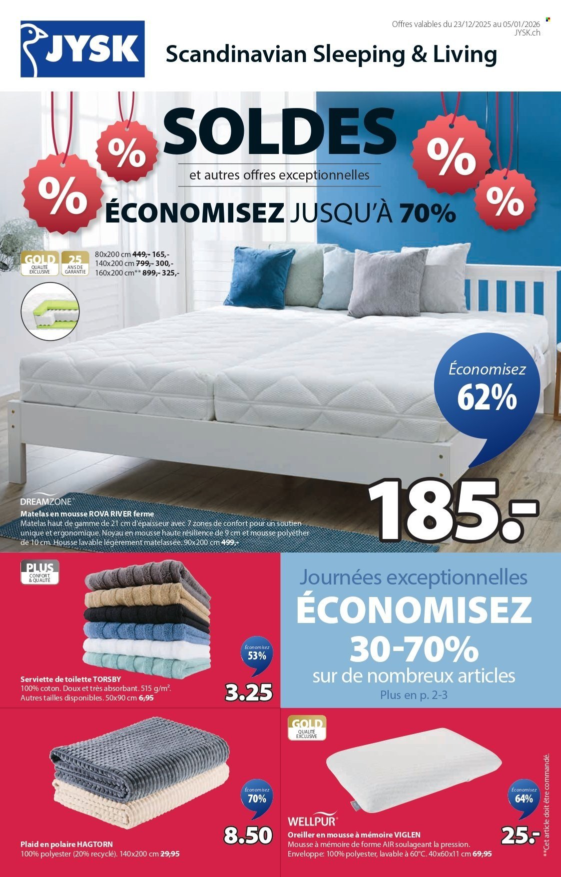 JYSK Prospekt - Offres exceptionnelles (2025-12-23 - 2026-01-05)