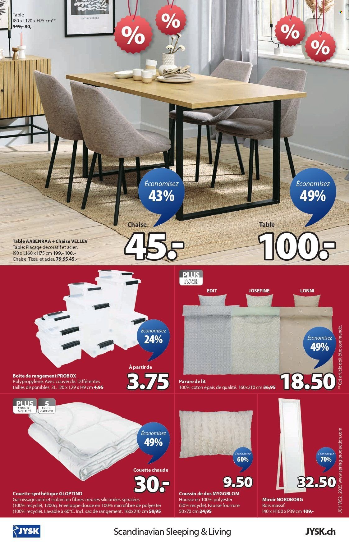 JYSK Prospekt - Offres exceptionnelles (2025-12-23 - 2026-01-05)