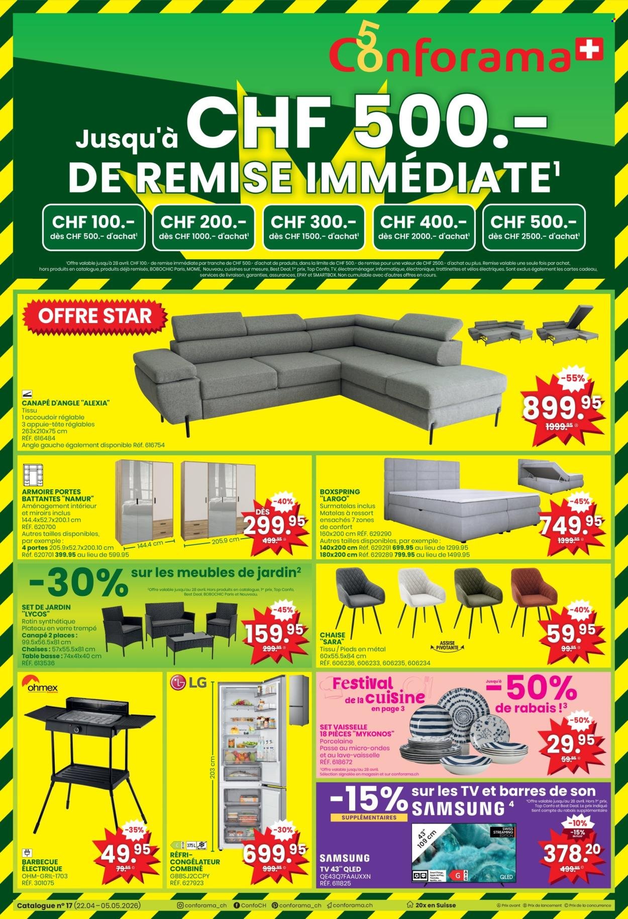 CONFORAMA Prospekt - Catalogue n° 17 (2026-04-22 - 2026-05-05) | 1