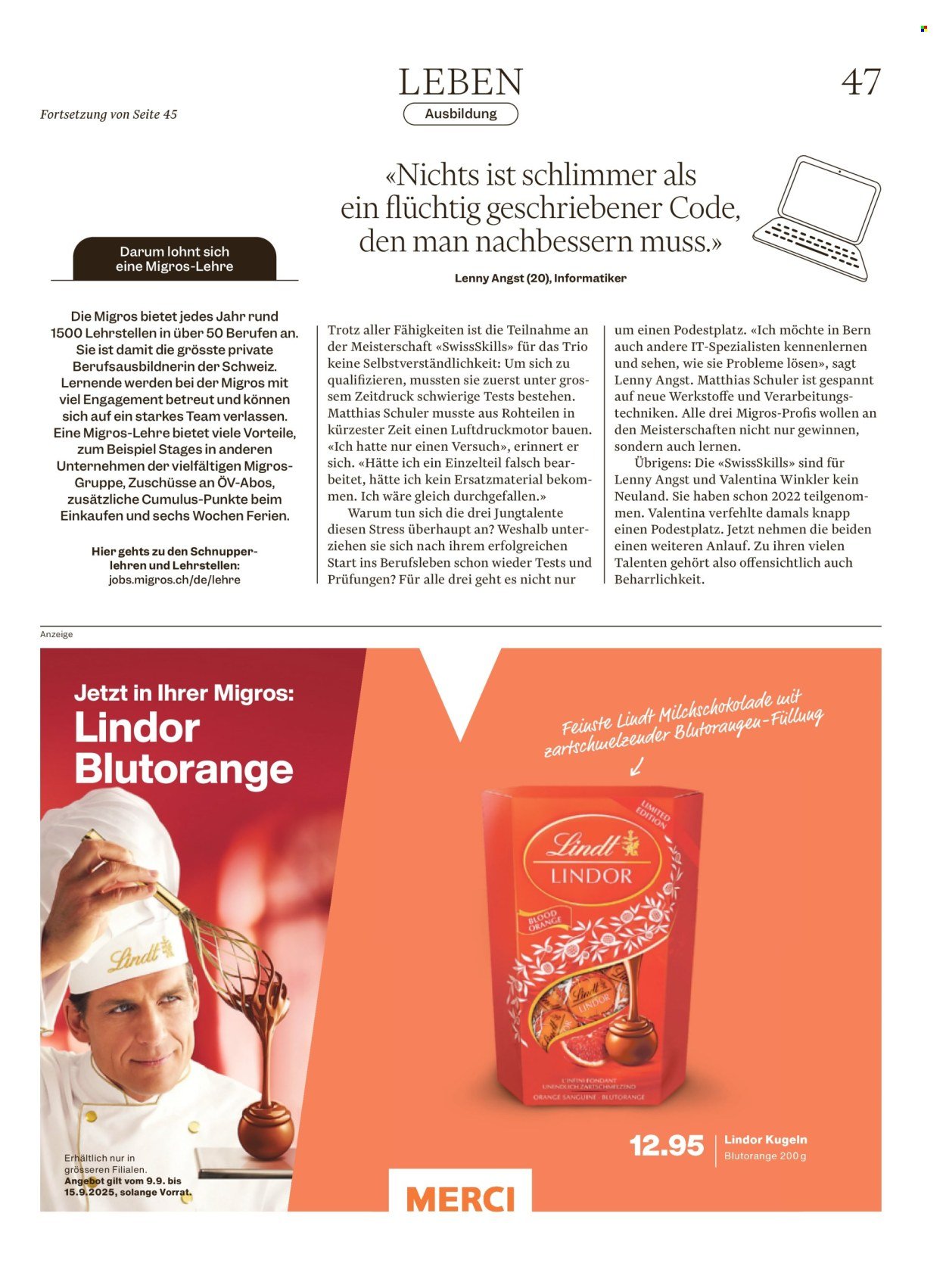 MIGROS Prospekt - Vom 9.9.2025 (2025-09-09 - 2025-09-15)