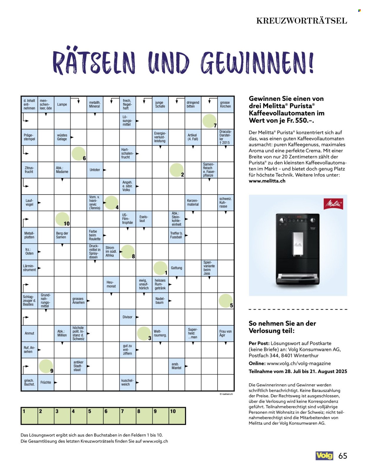 VOLG Prospekt - Vom 1.8.2025 (2025-08-01 - 2025-08-31)