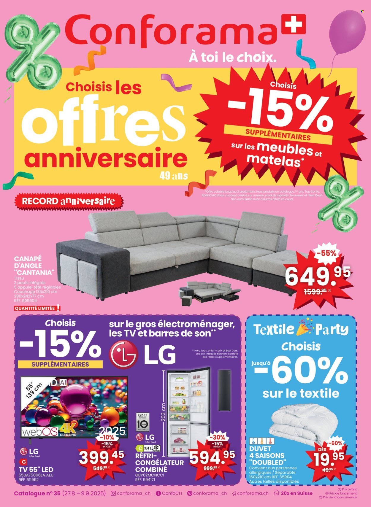 CONFORAMA Prospekt - Catalogue n° 35 (2025-08-27 - 2025-09-09)