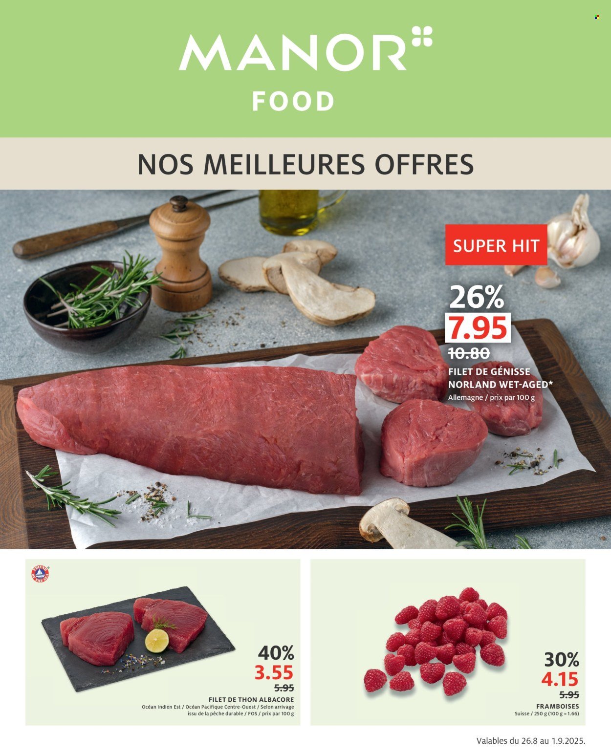 MANOR Prospekt - Le catalogue actuel (2025-08-26 - 2025-09-01) | 1