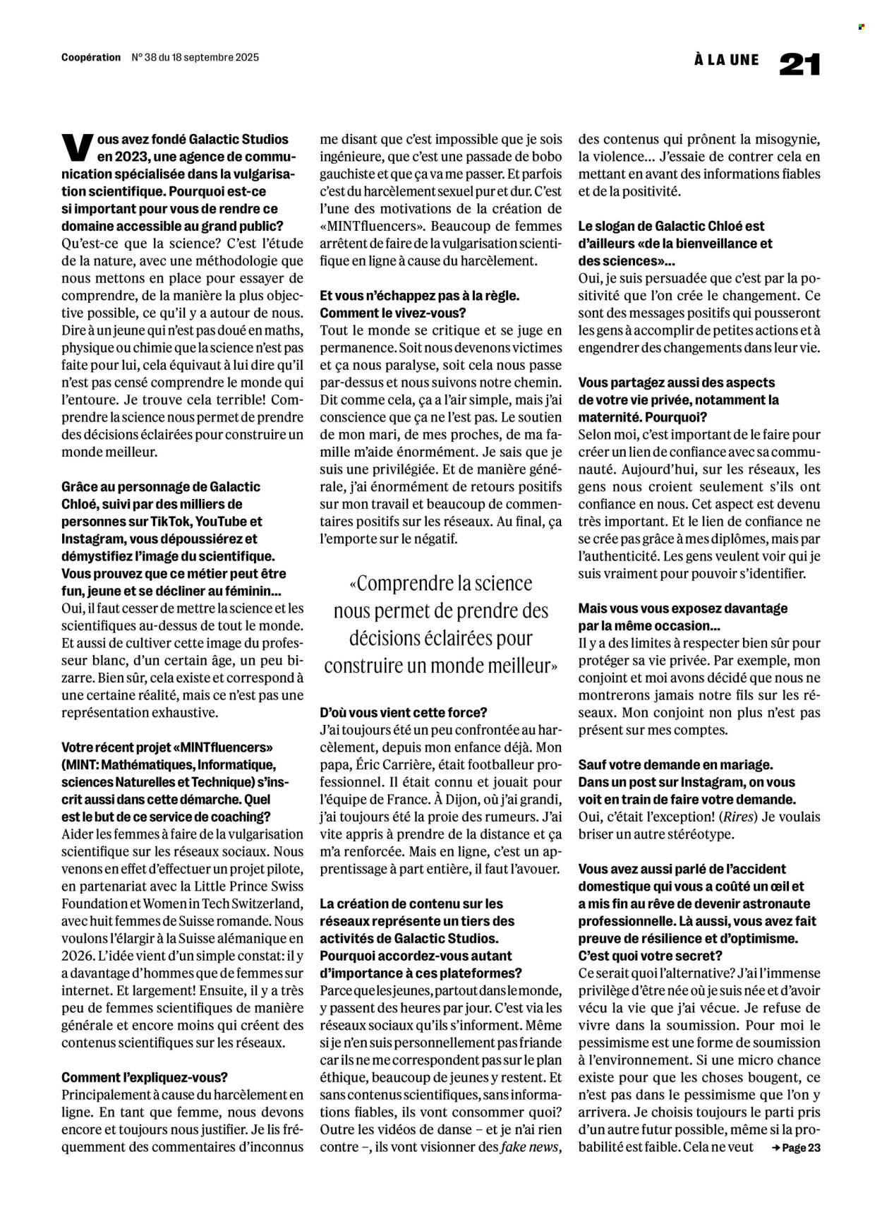 COOP Prospekt - COOPÉRATION (2025-09-18 - 2025-09-24)