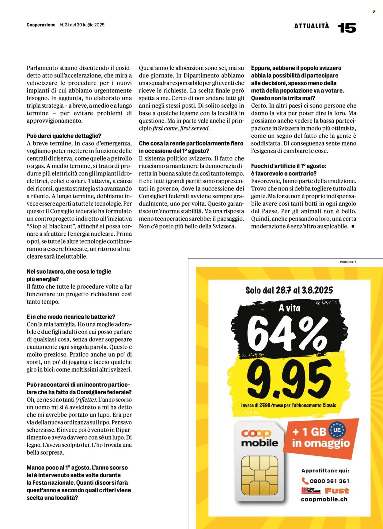 COOP Prospekt - Cooperazione (2025-07-31 - 2025-08-06)