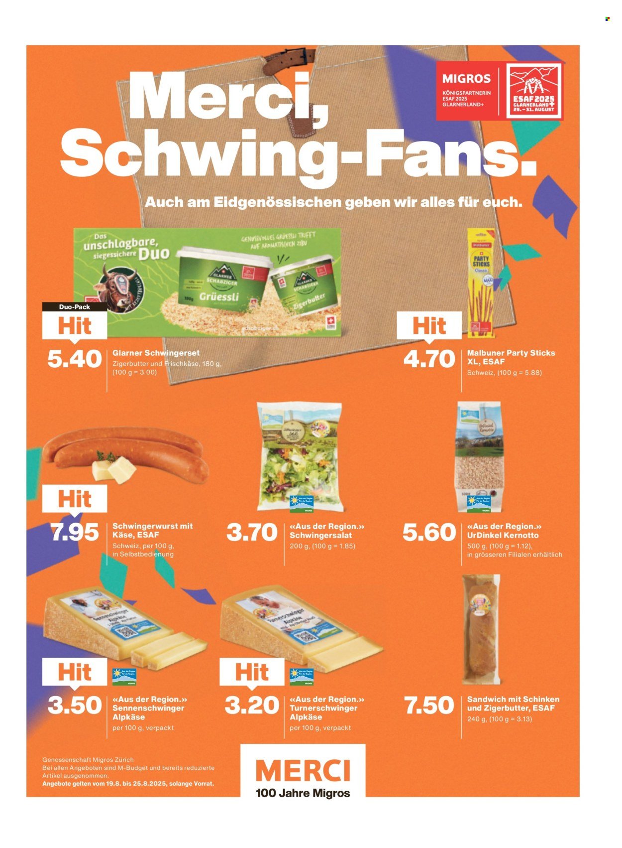MIGROS Prospekt - Vom 19.8.2025 (2025-08-19 - 2025-08-25)