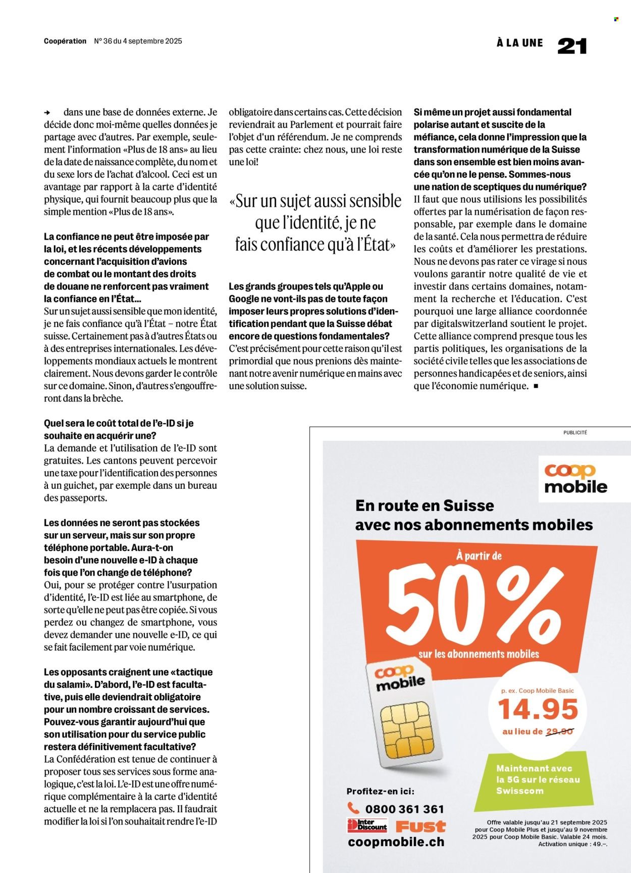 COOP Prospekt - COOPÉRATION (2025-09-04 - 2025-09-10)