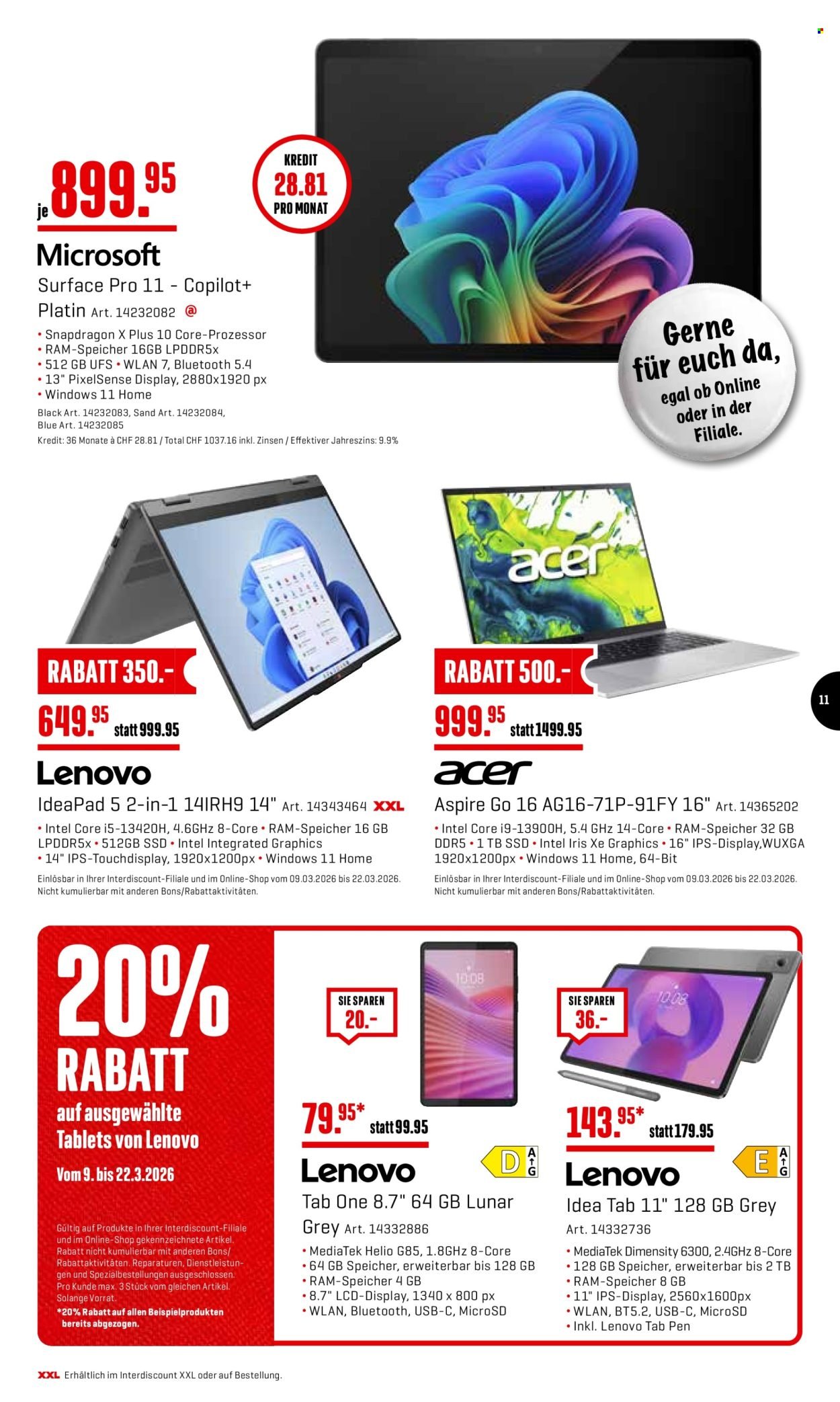 INTERDISCOUNT Prospekt - Vom 9.3.2026 (2026-03-09 - 2026-03-22) | 11