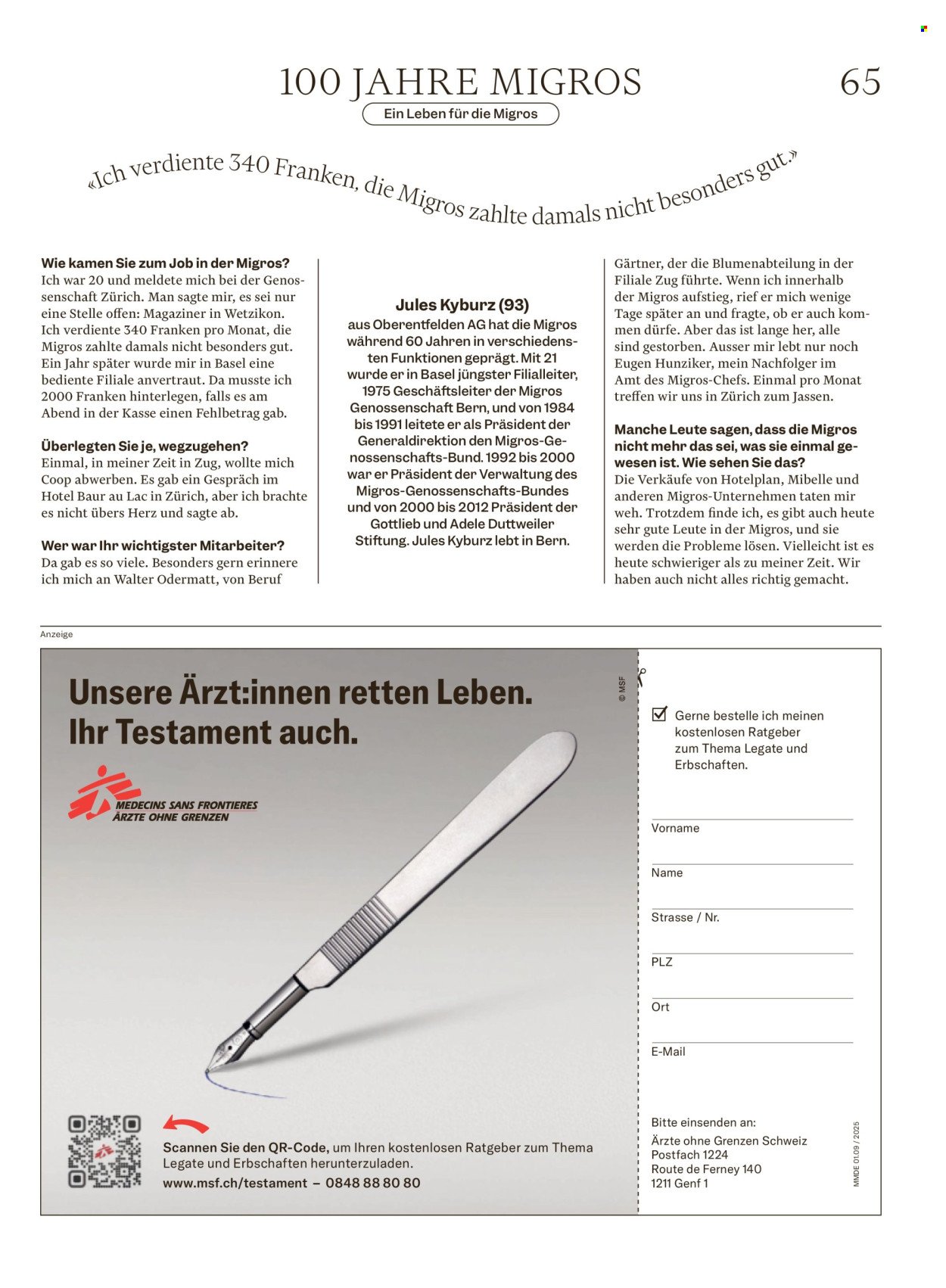 MIGROS Prospekt - Vom 2.9.2025 (2025-09-02 - 2025-09-08)