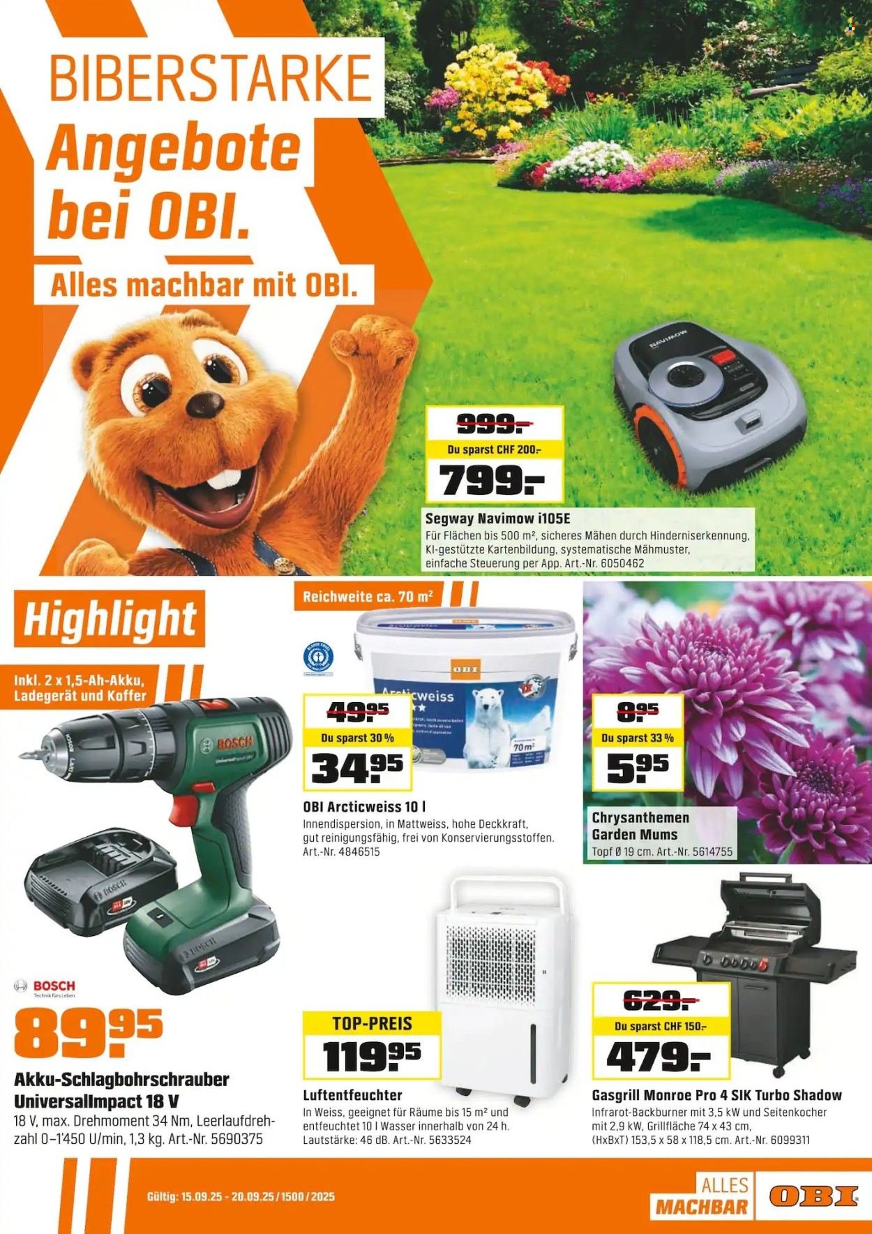 OBI Prospekt - Vom 15.9.2025 (2025-09-15 - 2025-09-20) | 1