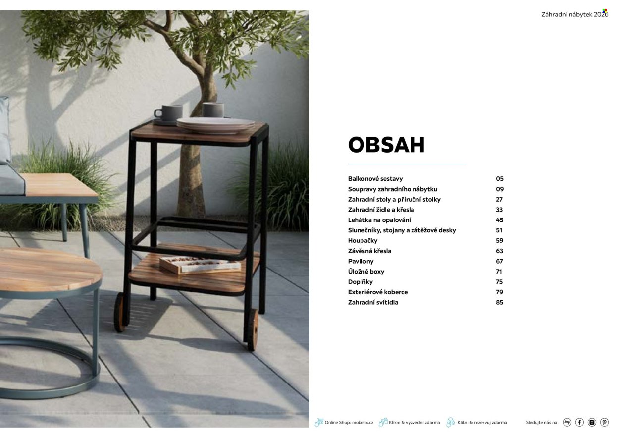 MÖBELIX leták - Zahradní nábytek (2026-03-01 - 2026-09-30)
