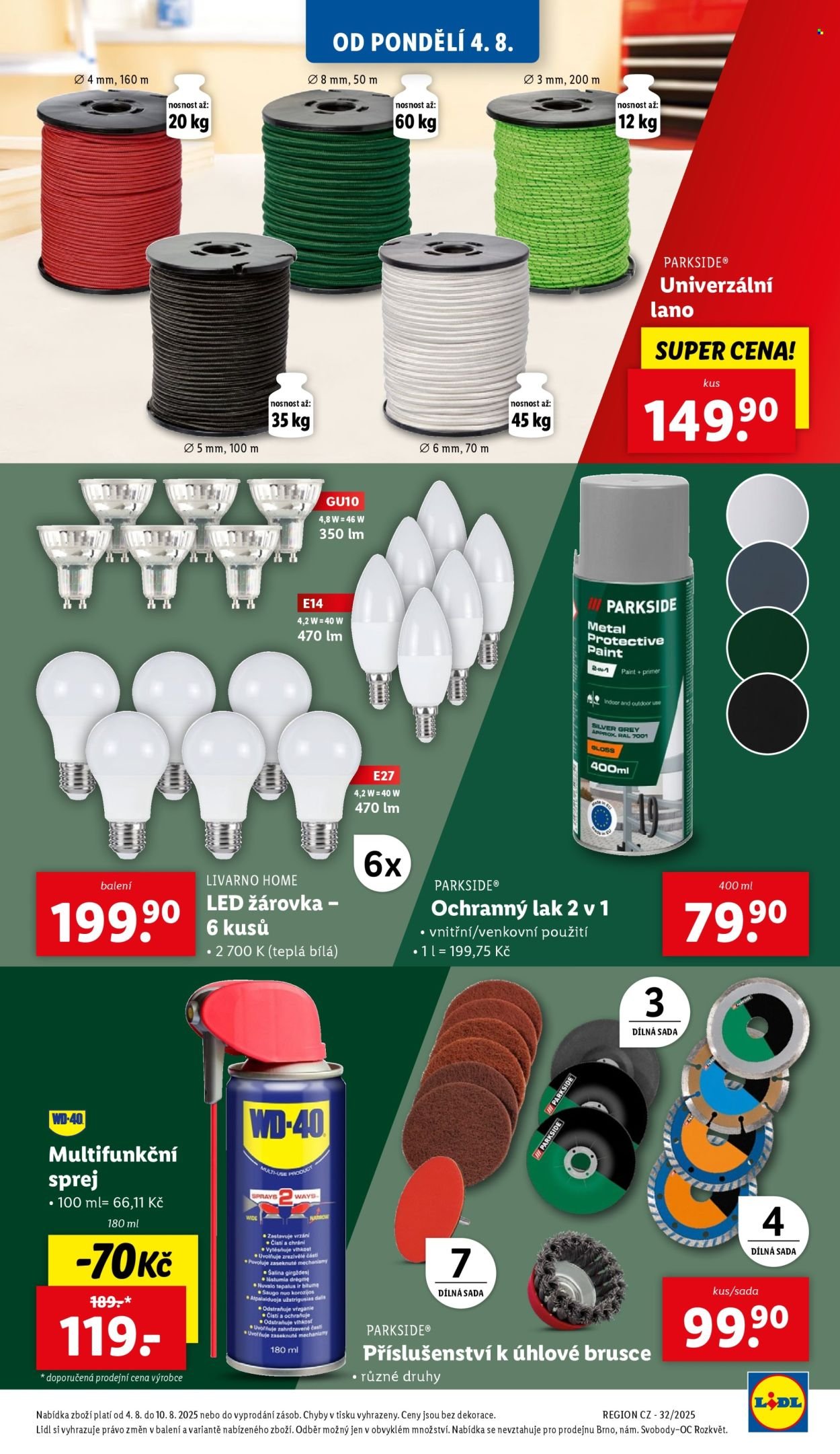 LIDL leták - Spotřební zboží (2025-08-04 - 2025-08-10)