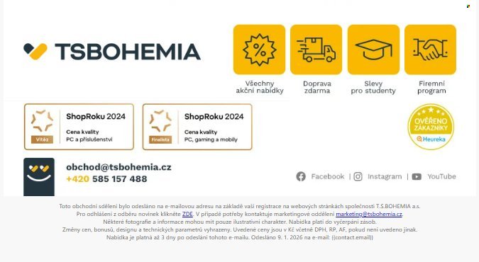 T.S. BOHEMIA leták - Od pátku 9.1.2026 (2026-01-09 - 2026-01-11)