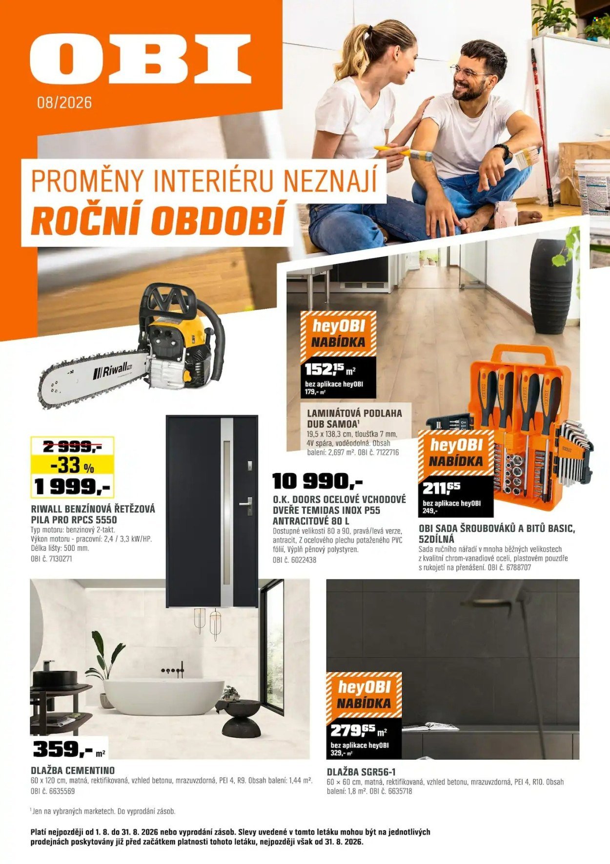 OBI leták - Proměny interiéru neznají roční období