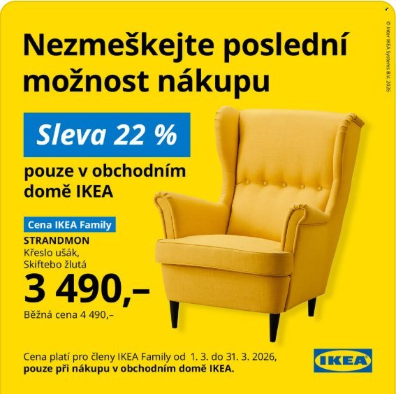 IKEA leták - Od neděle 1.3.2026 (2026-03-01 - 2026-03-31)
