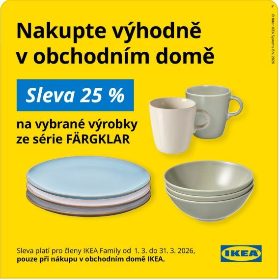 IKEA leták - Od neděle 1.3.2026 (2026-03-01 - 2026-03-31)