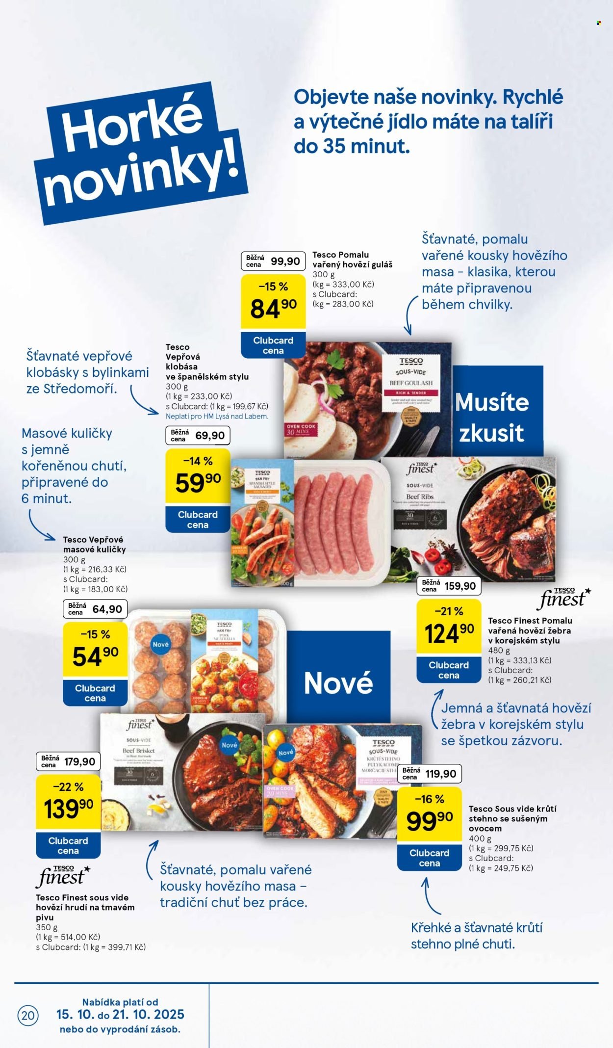 TESCO leták - Clubcard šetří peníze. (2025-10-15 - 2025-10-21)