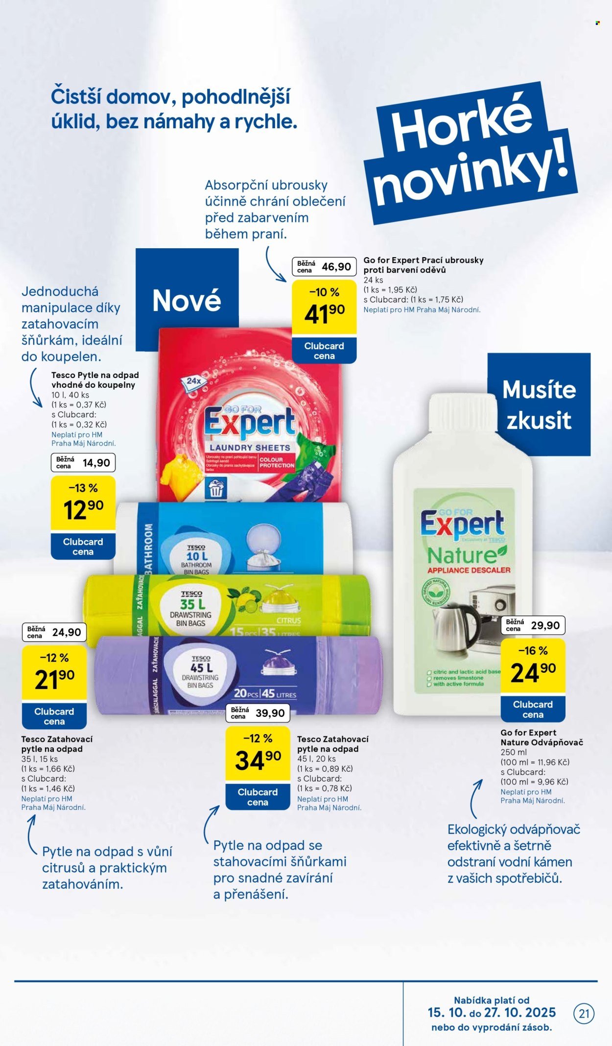 TESCO leták - Clubcard šetří peníze. (2025-10-15 - 2025-10-21)
