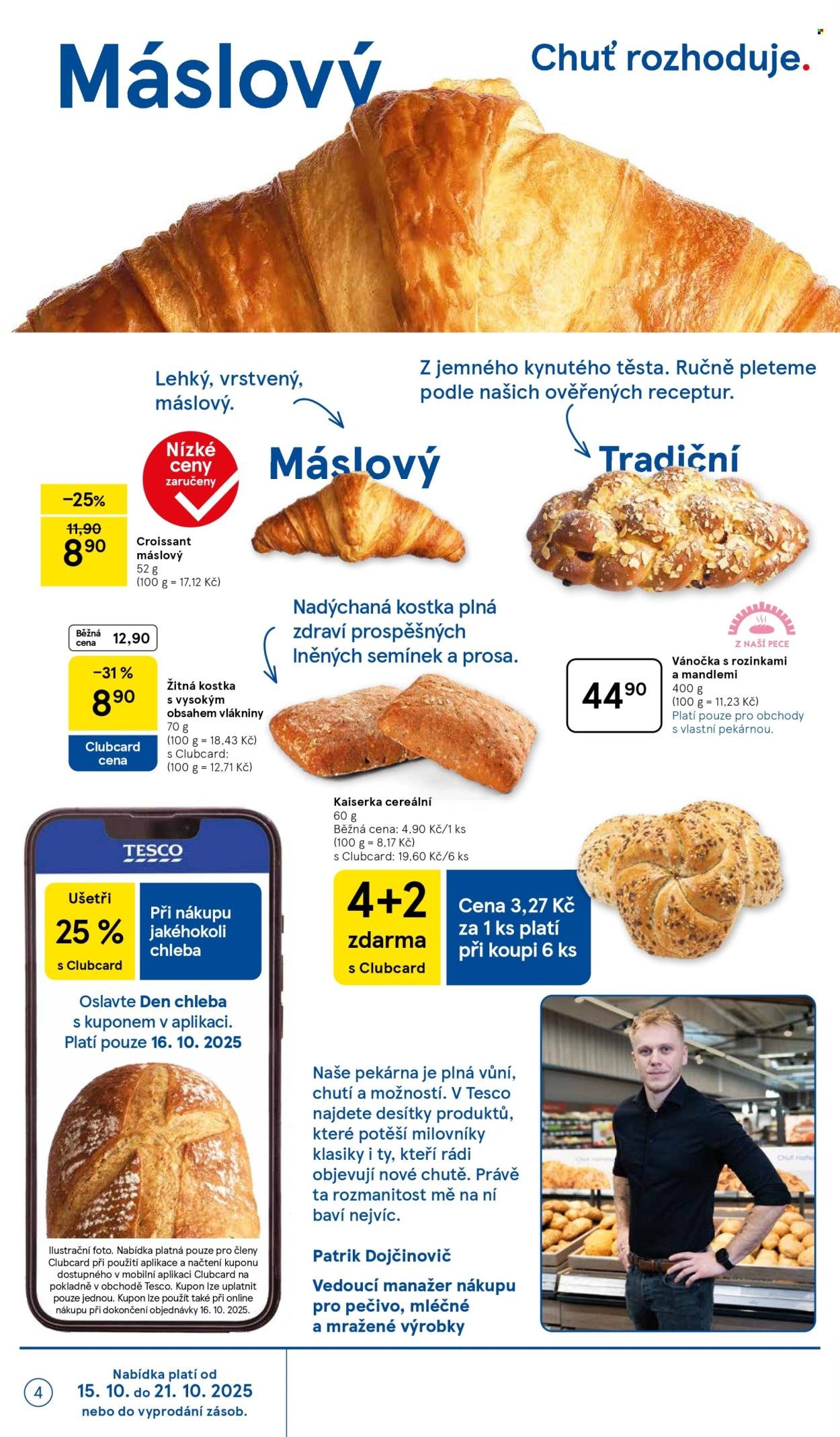 TESCO leták - Clubcard šetří peníze. (2025-10-15 - 2025-10-21)