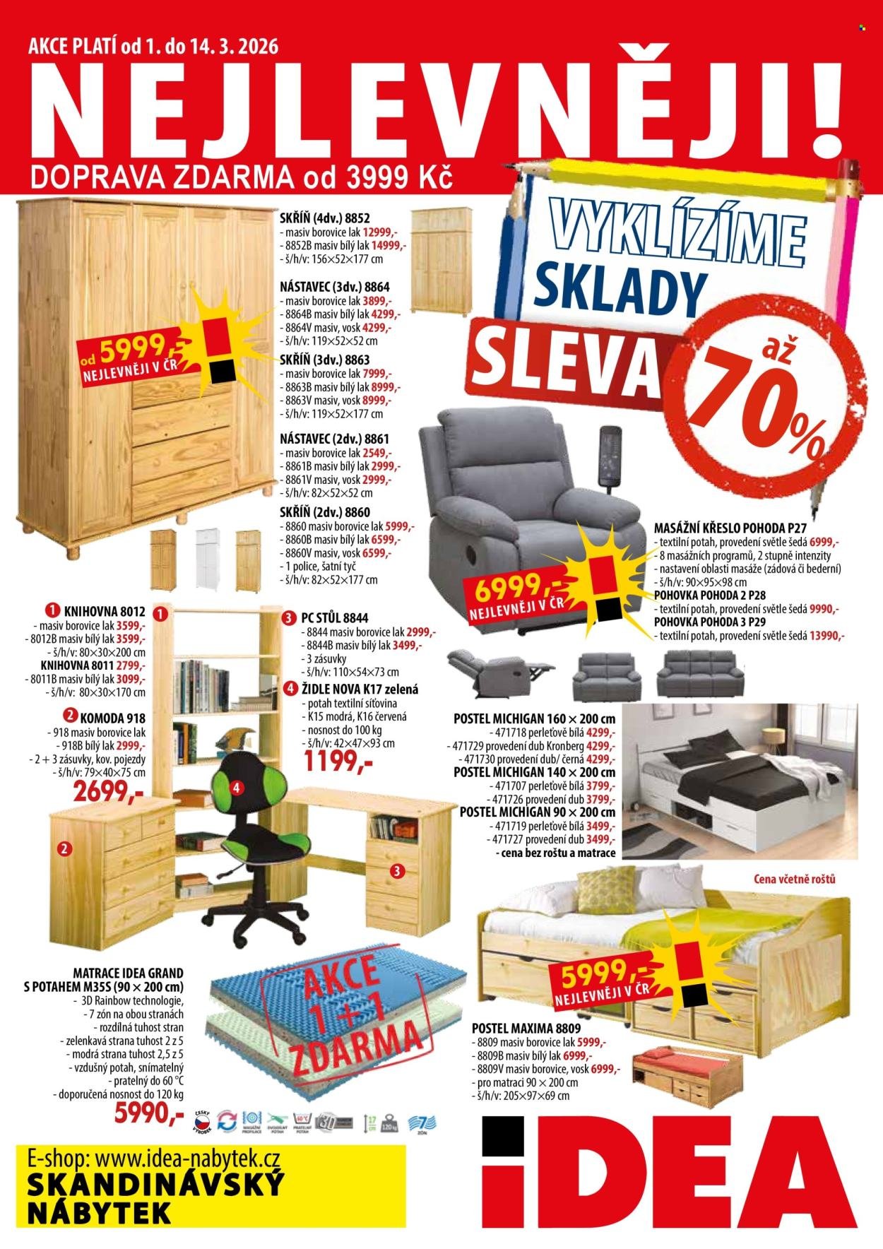IDEA NÁBYTEK leták - Od neděle 1.3.2026 (2026-03-01 - 2026-03-14)