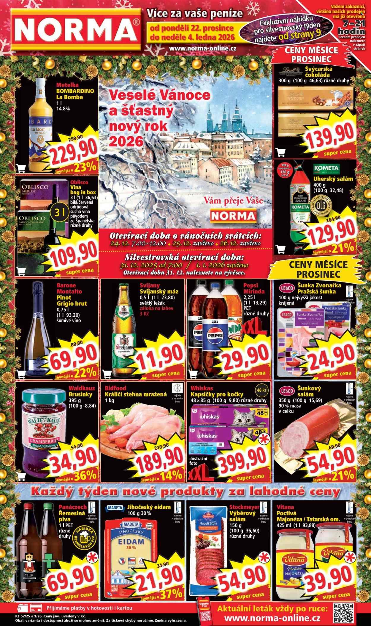 NORMA leták - Od pondělí 22.12.2025 (2025-12-22 - 2026-01-04)