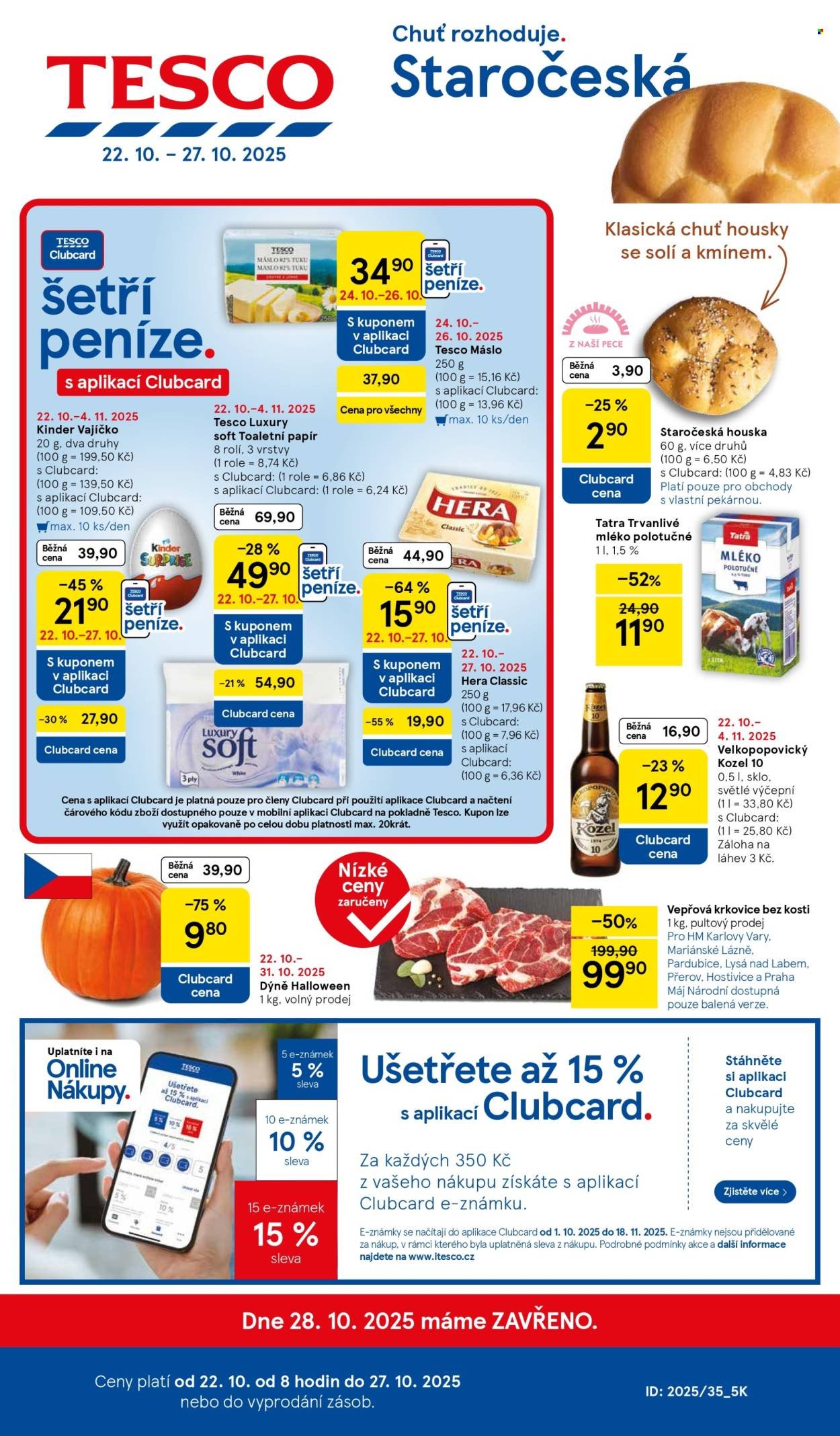 TESCO leták - Clubcard šetří peníze. (2025-10-22 - 2025-10-27)