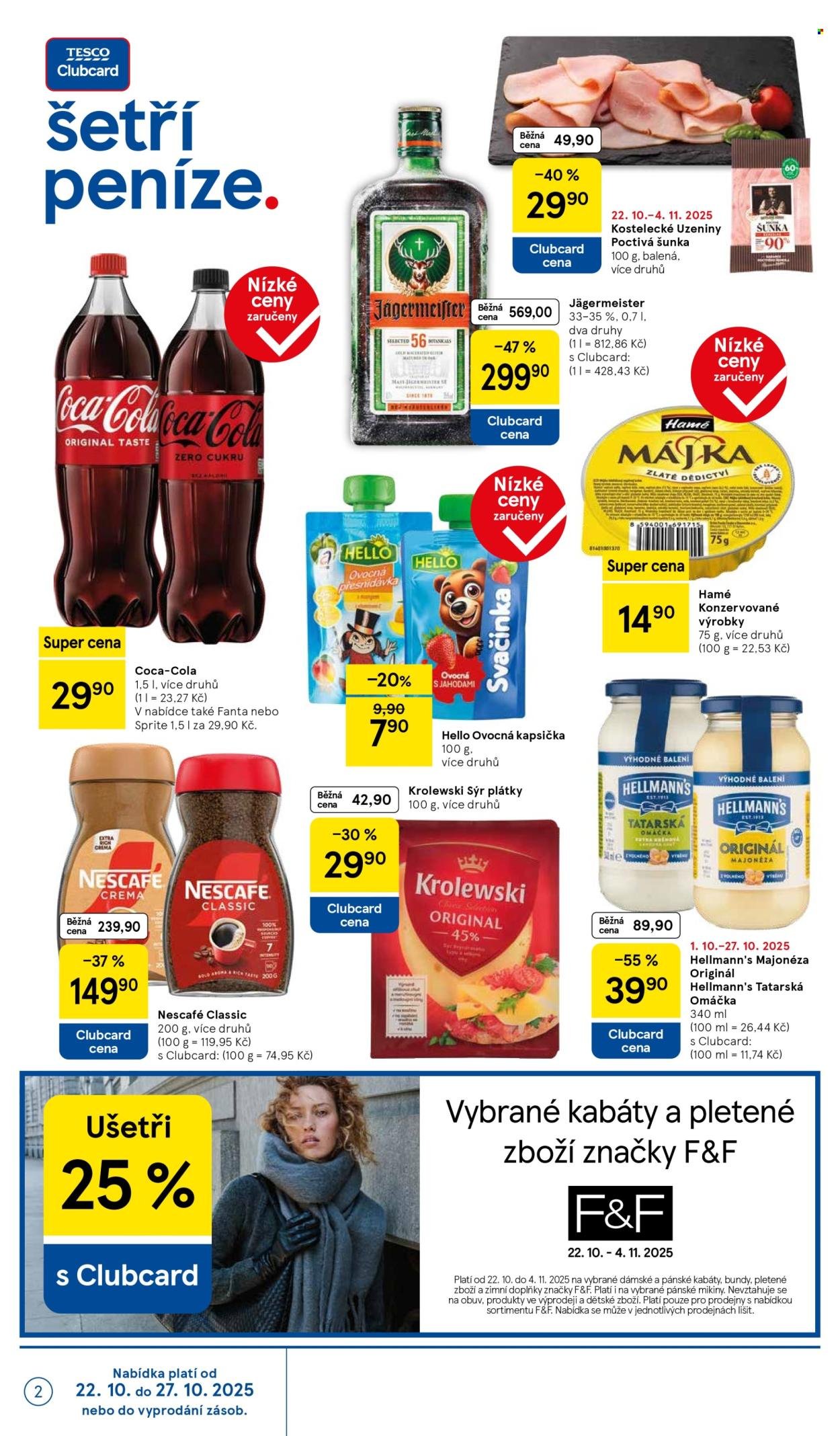 TESCO leták - Clubcard šetří peníze. (2025-10-22 - 2025-10-27)