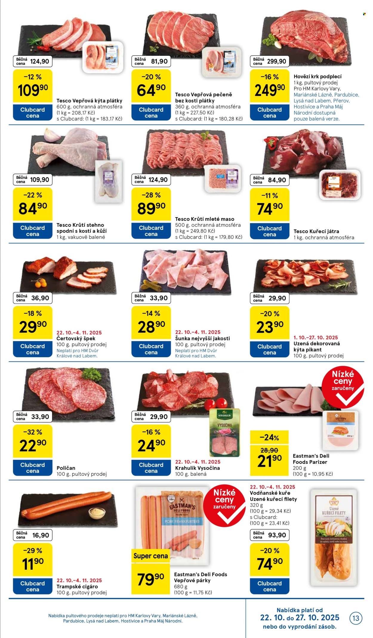 TESCO leták - Clubcard šetří peníze. (2025-10-22 - 2025-10-27)