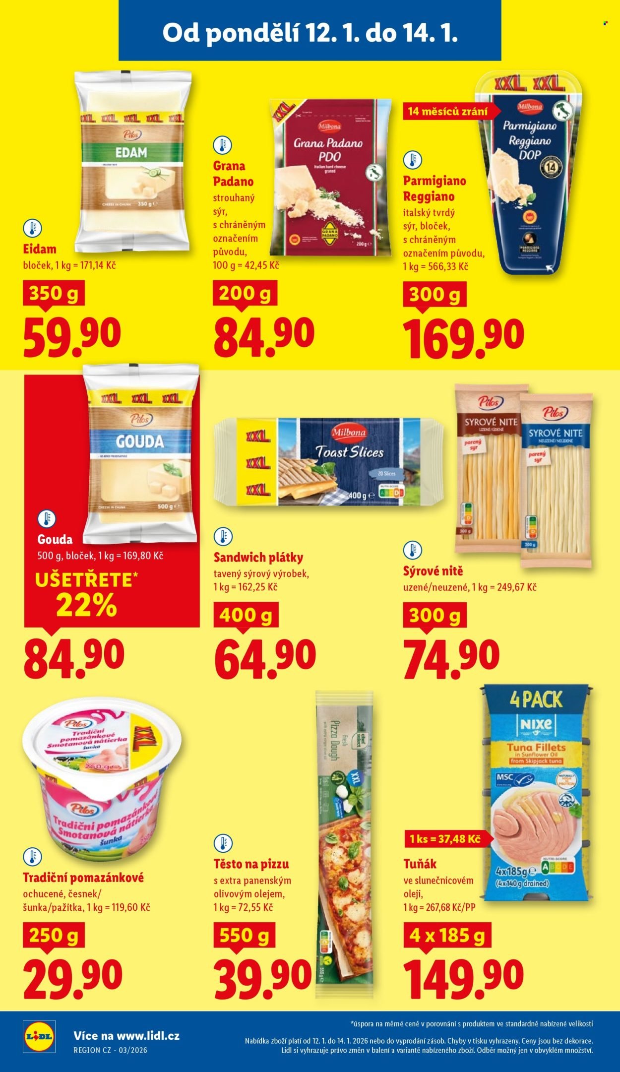 LIDL leták - Od pondělí 12.1.2026 (2026-01-12 - 2026-01-14)