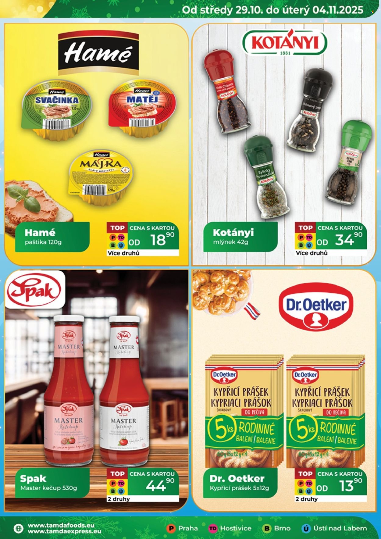 TAMDA FOODS leták - Od středy 29.10.2025 (2025-10-29 - 2025-11-04)