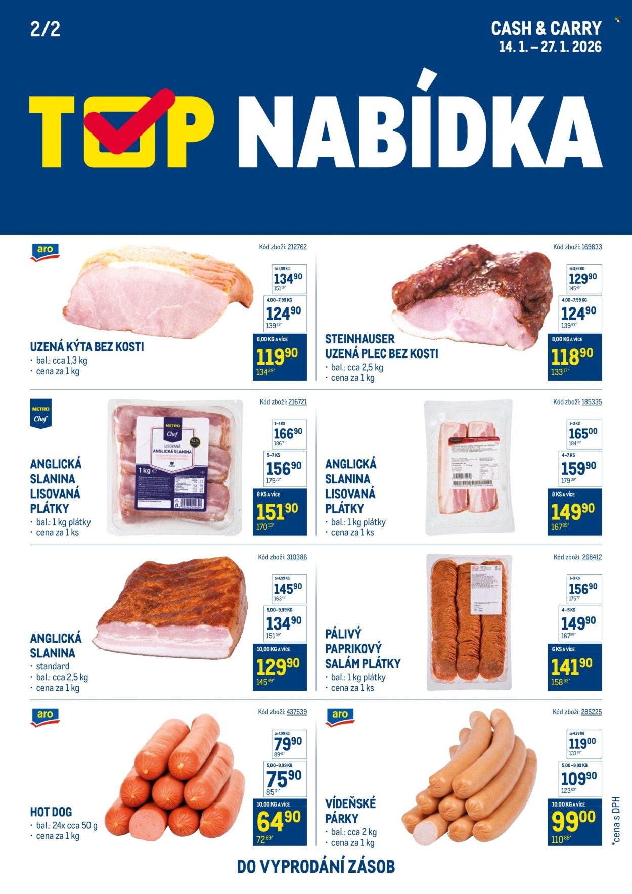 MAKRO leták - TOP uzeniny (2026-01-14 - 2026-01-27)