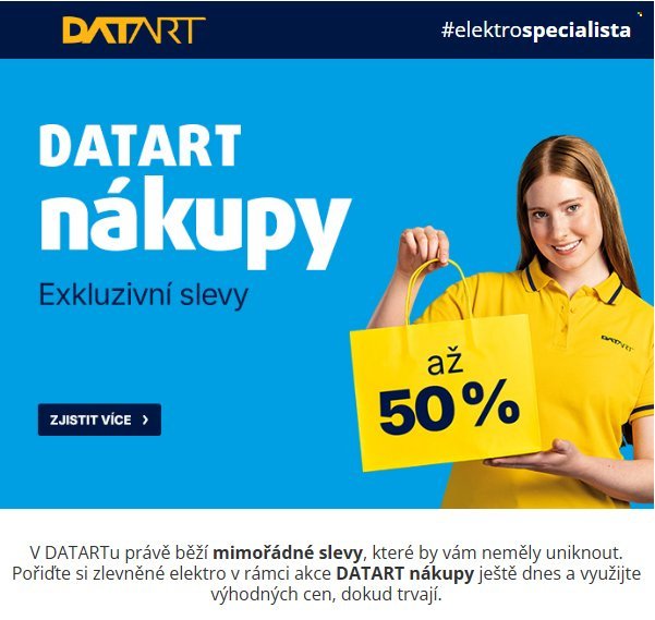 DATART leták - Datart nákupy exkluzivní slevy