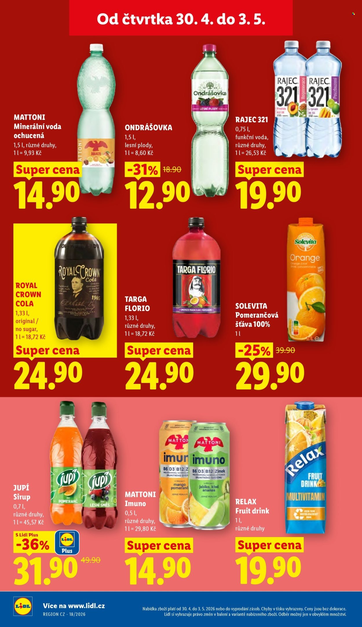 LIDL leták - Od čtvrtka 30.4.2026 (2026-04-30 - 2026-05-03)