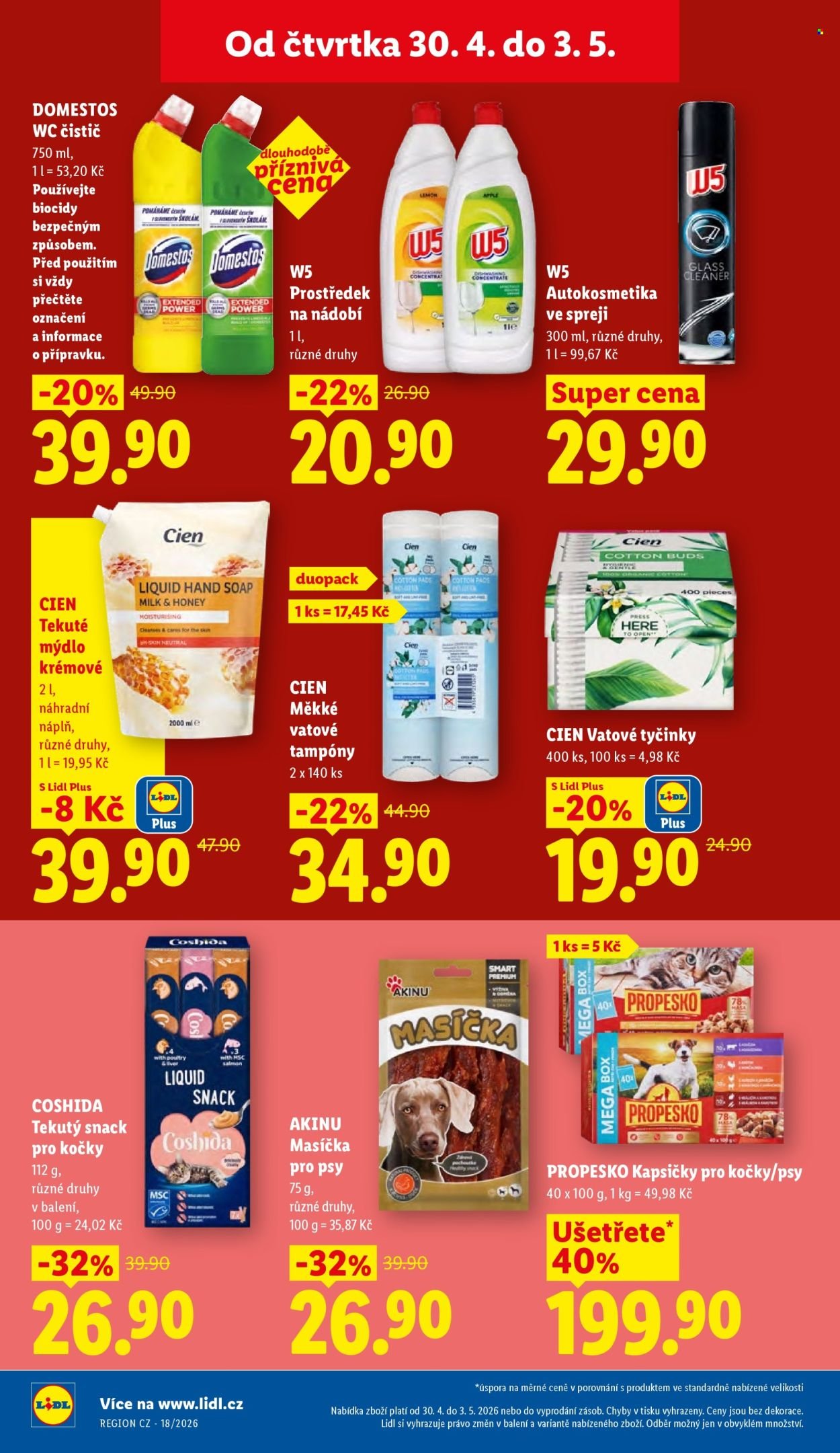 LIDL leták - Od čtvrtka 30.4.2026 (2026-04-30 - 2026-05-03)