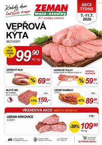 ZEMAN MASO-UZENINY leták - Od úterý 7.7.2026