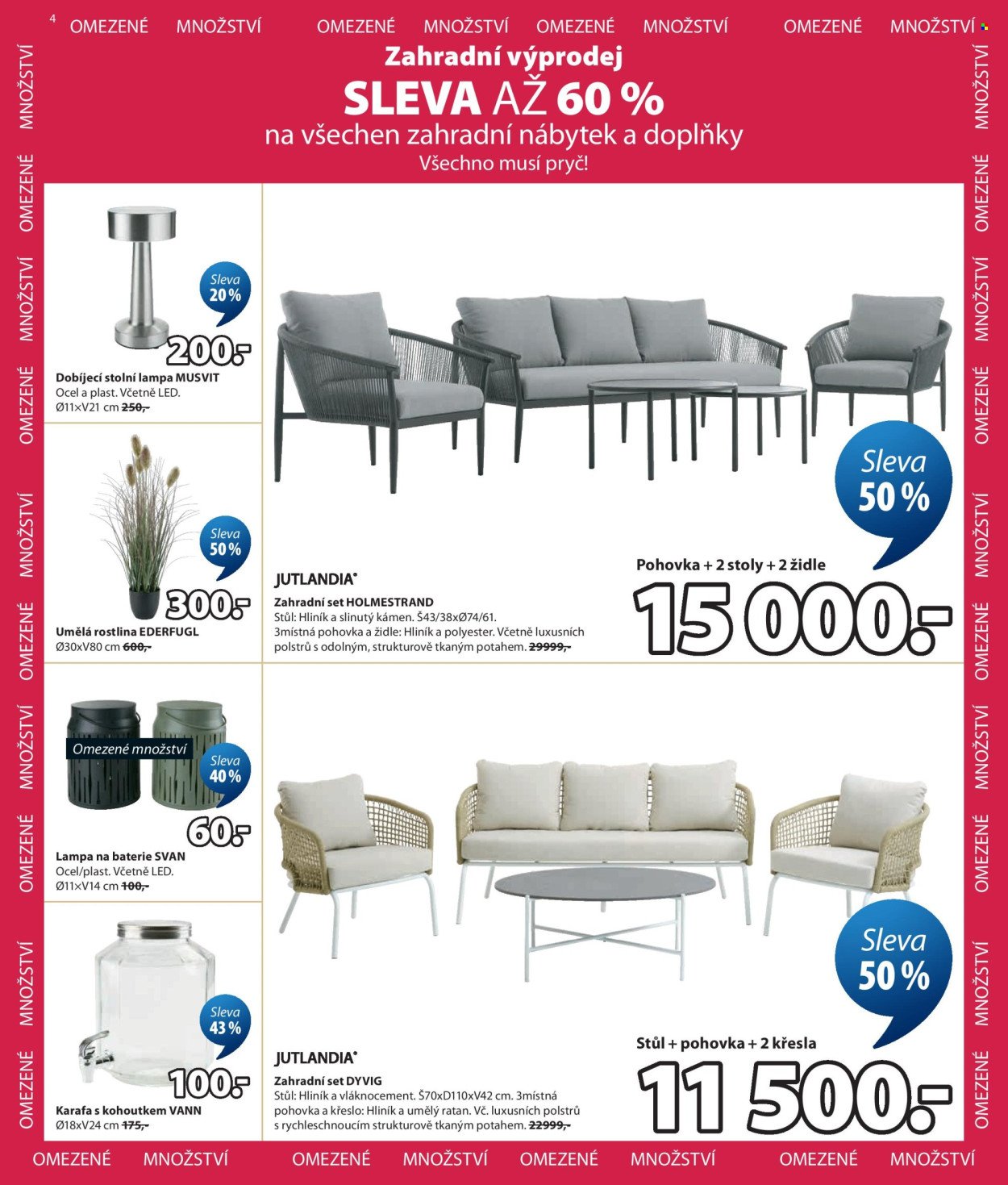 JYSK leták - Zahradní výprodej sleva až 60%