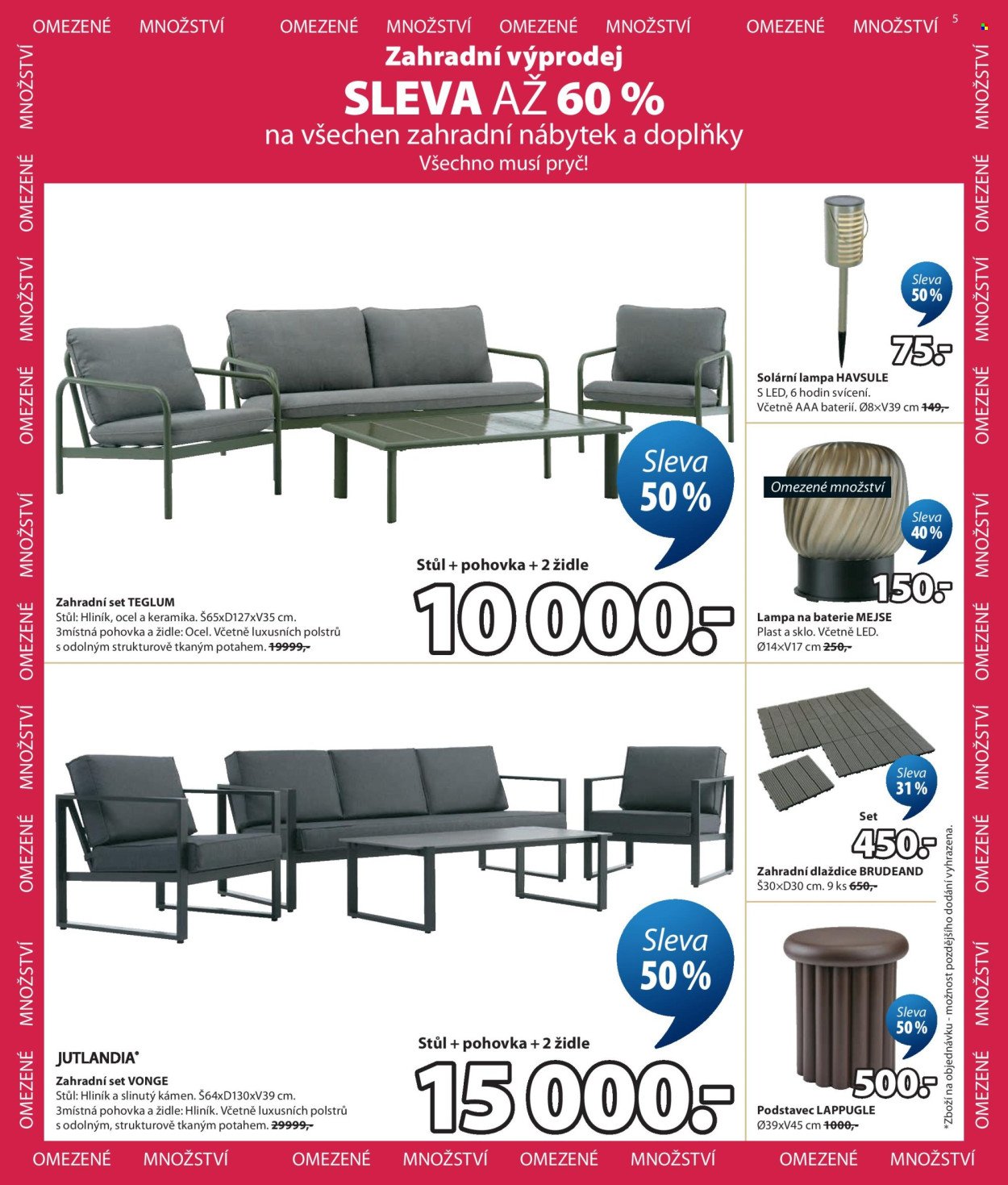 JYSK leták - Zahradní výprodej sleva až 60%