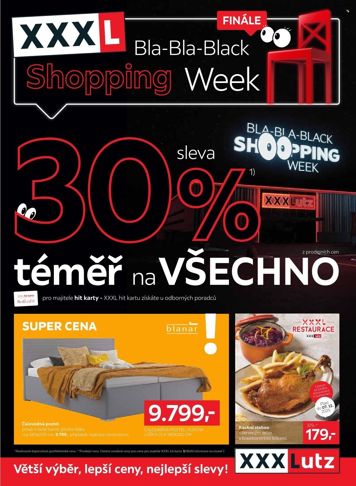 XXXLUTZ leták - Sleva 30 % na téměř vše (2025-11-24 - 2025-12-07)