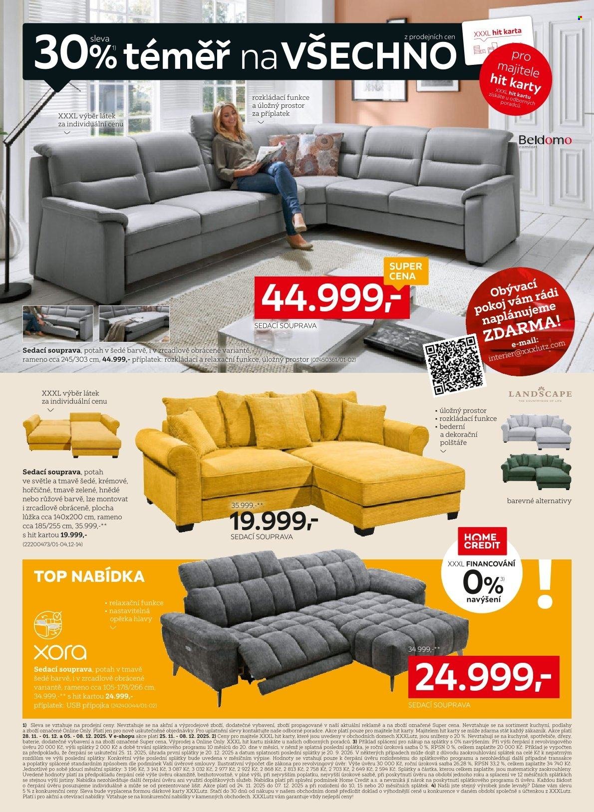 XXXLUTZ leták - Sleva 30 % na téměř vše (2025-11-24 - 2025-12-07)