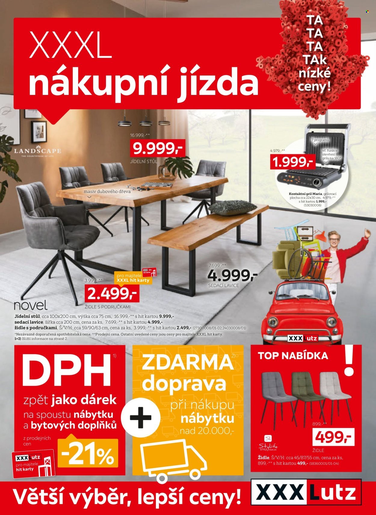 XXXLUTZ leták - Sleva 21 % na téměř vše