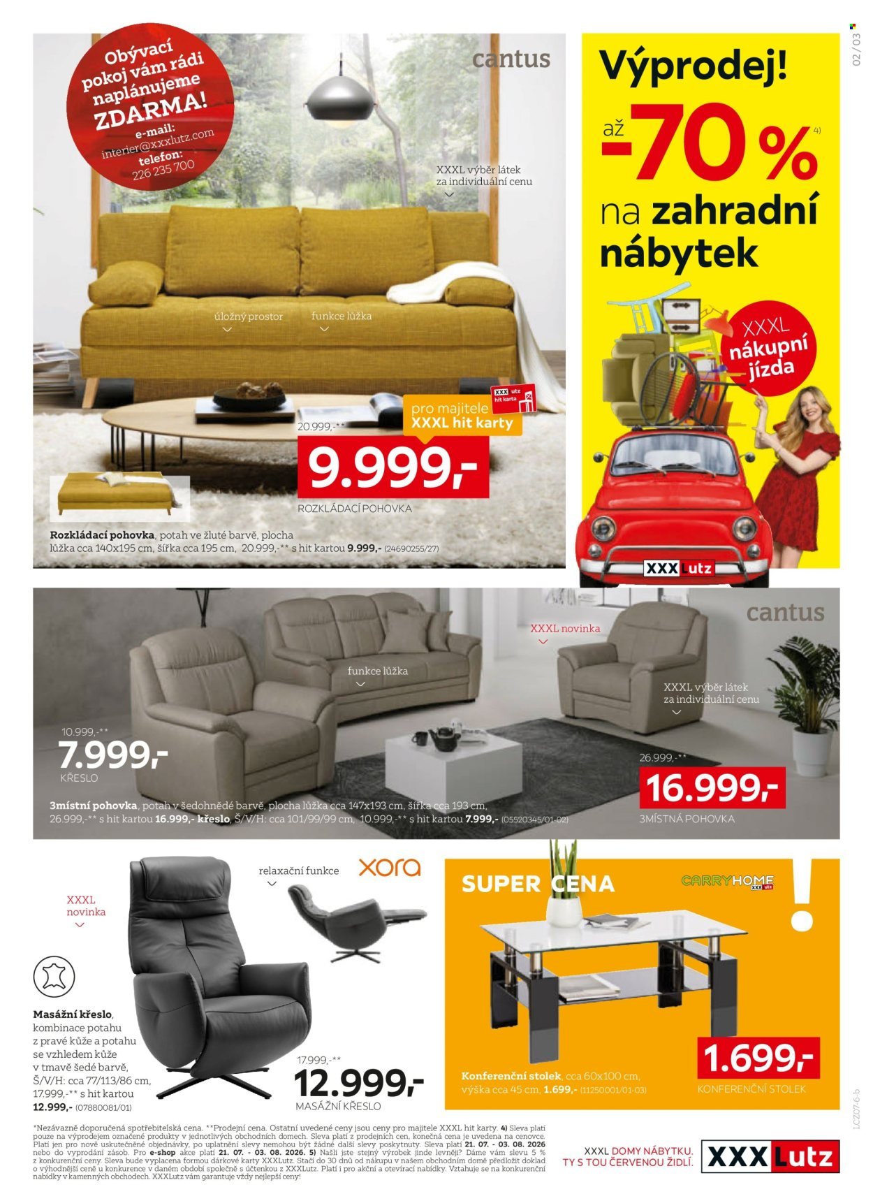 XXXLUTZ leták - Sleva 21 % na téměř vše