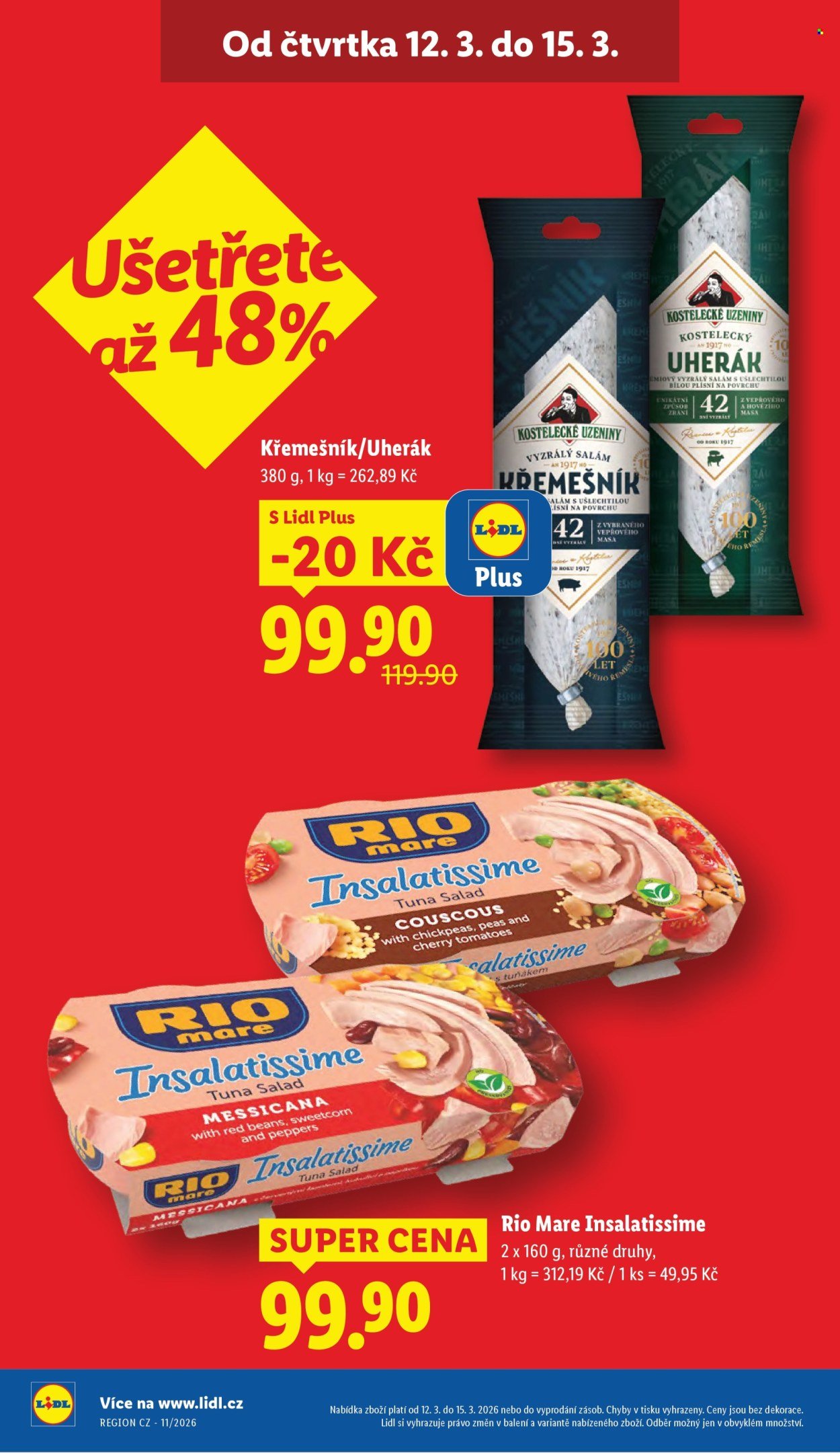 LIDL leták - Od čtvrtka 12.3.2026 (2026-03-12 - 2026-03-15)