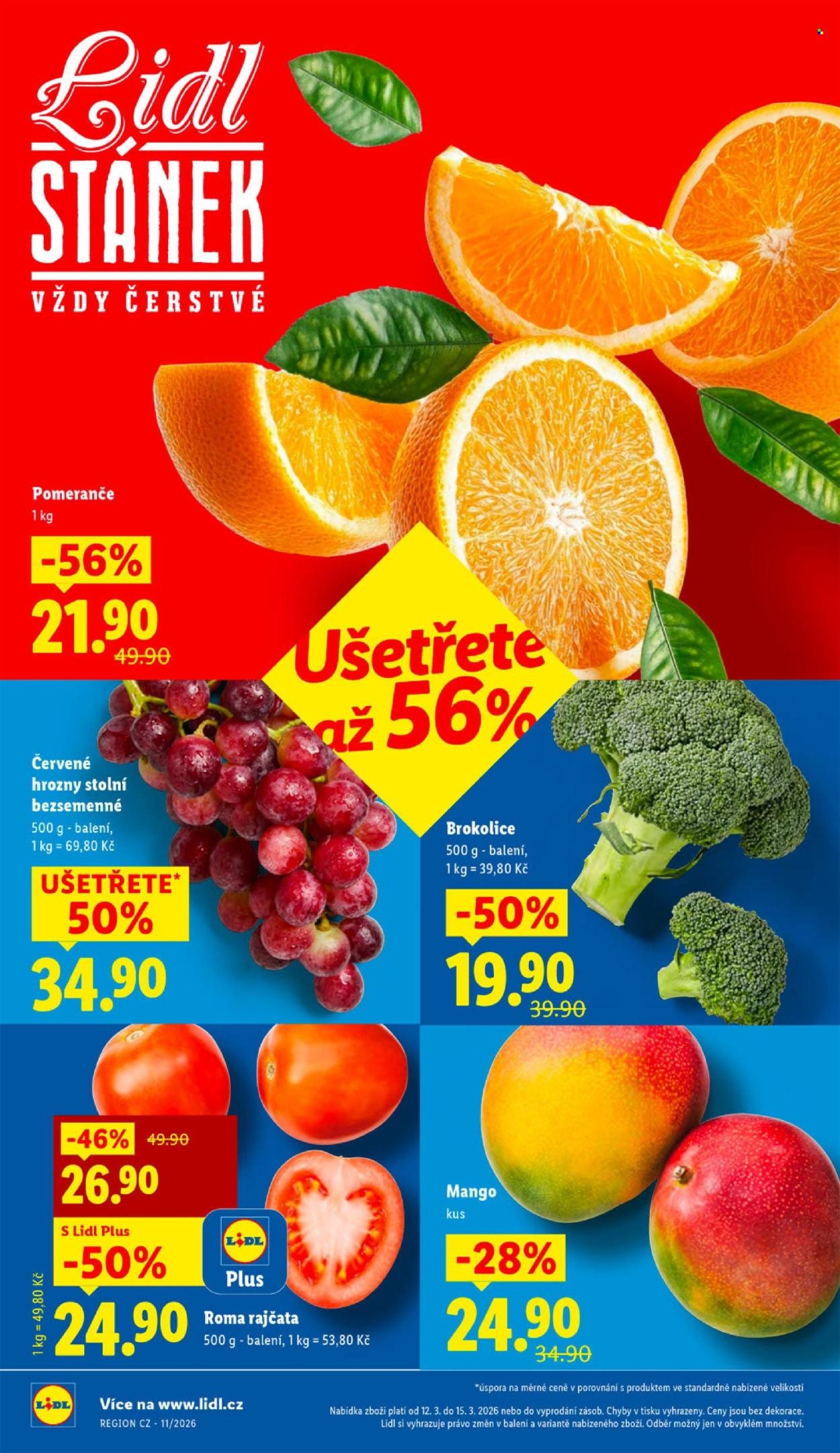 LIDL leták - Od čtvrtka 12.3.2026 (2026-03-12 - 2026-03-15)
